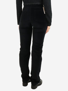 Black velvet straight-leg trousers - size S Trousers Wrong Generation 