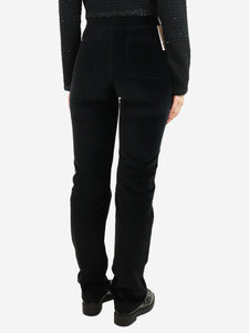 Wrong Generation Black velvet straight-leg trousers - size S