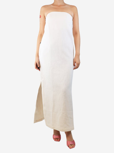 Ivory sleeveless maxi dress - size S Dresses Adriana Degreas 