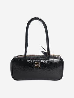 Black Beau patent top handle bag Top Handle Bags Miu Miu 