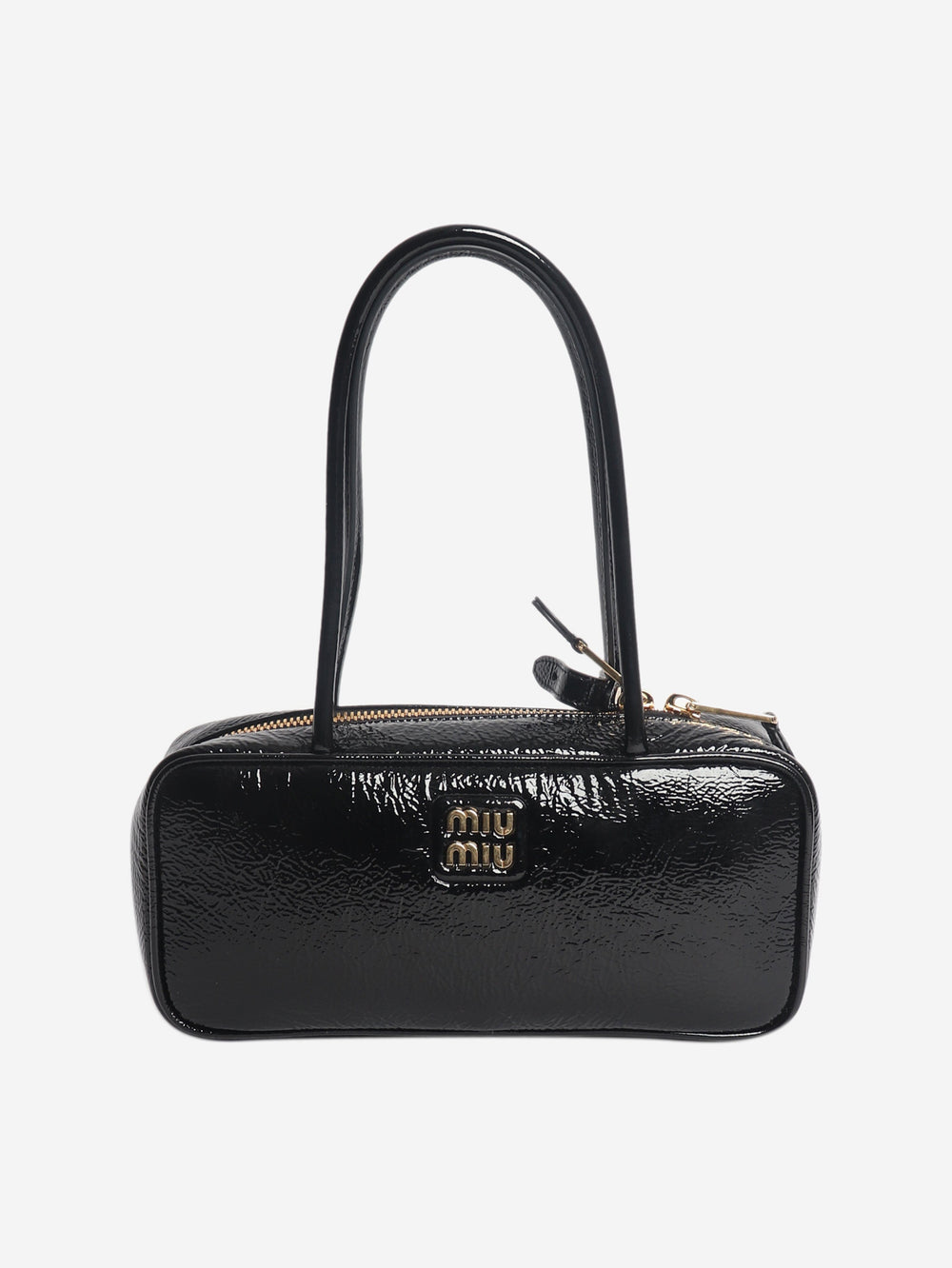 Black Beau patent top handle bag Top Handle Bags Miu Miu 
