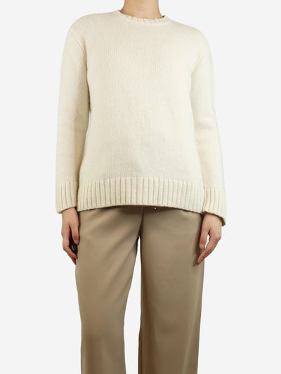 White cashmere crewneck jumper - size S Knitwear Jenni Kayne 