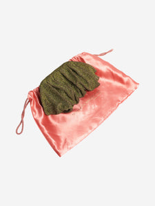 Bendetta Bruzziches Green Diamante pouch