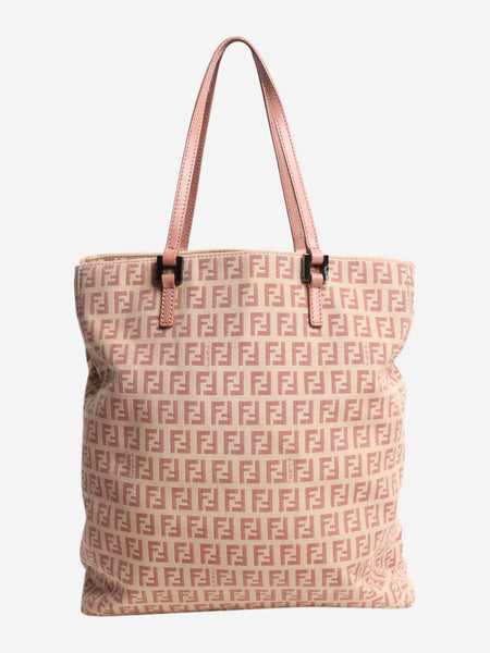 Pink and beige FF Zucca tote product image