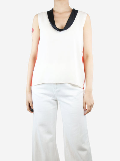 Multicoloured sleeveless colour-block top - size UK 10 Tops Celine 