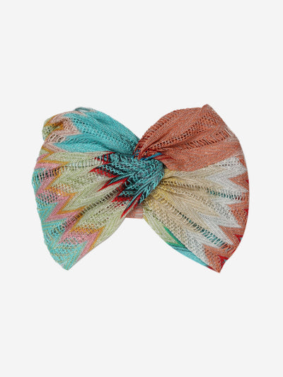 Multicolour lurex zig-zag turban Hats Missoni Mare 