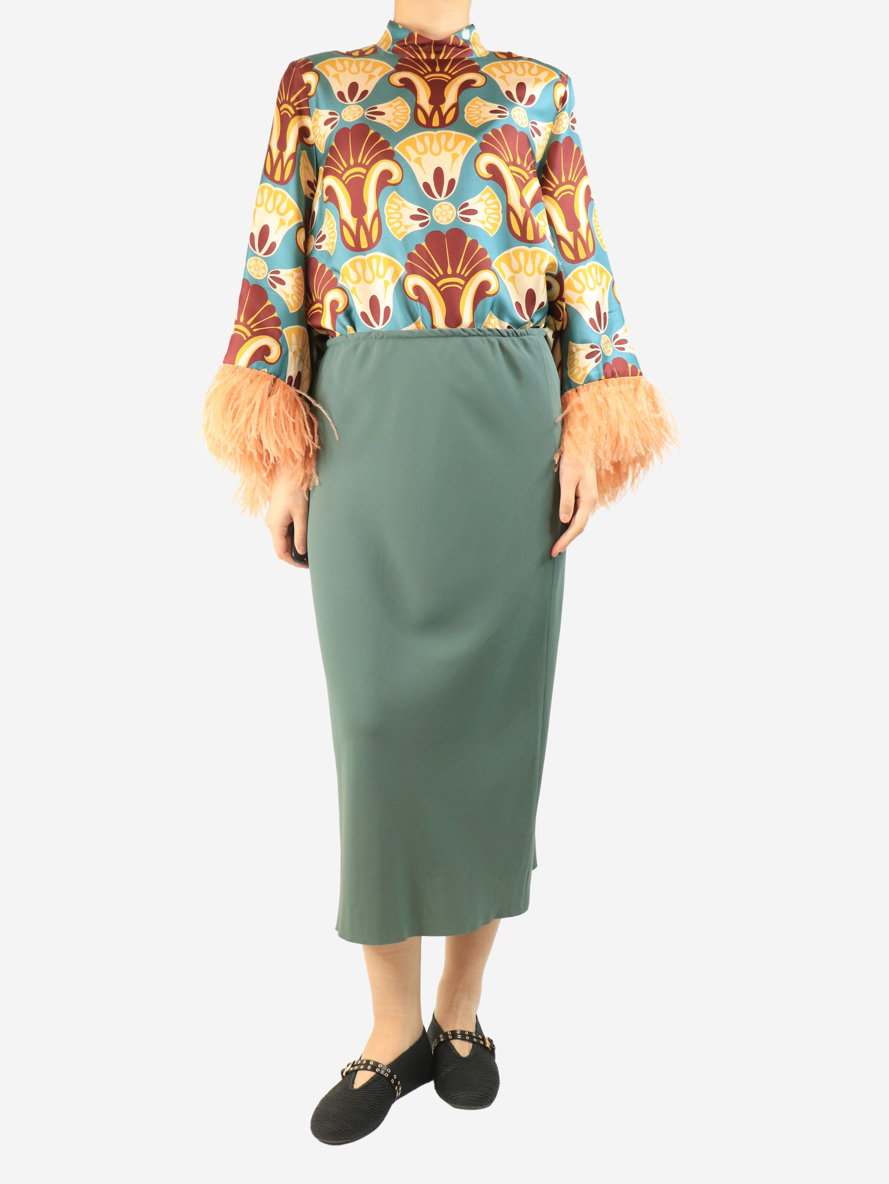 Green midi skirt - size UK 12 Skirts Dries Van Noten 