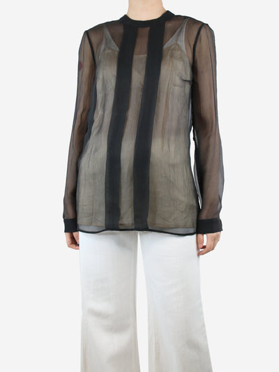 Black sleeveless silk top - size UK 10 Tops Prada 