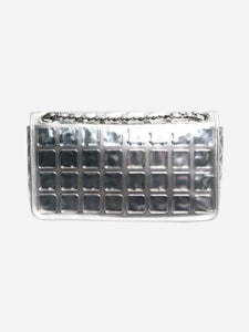 Chanel Silver 2006 vinyl and lambskin Ice Cube shoulder bag