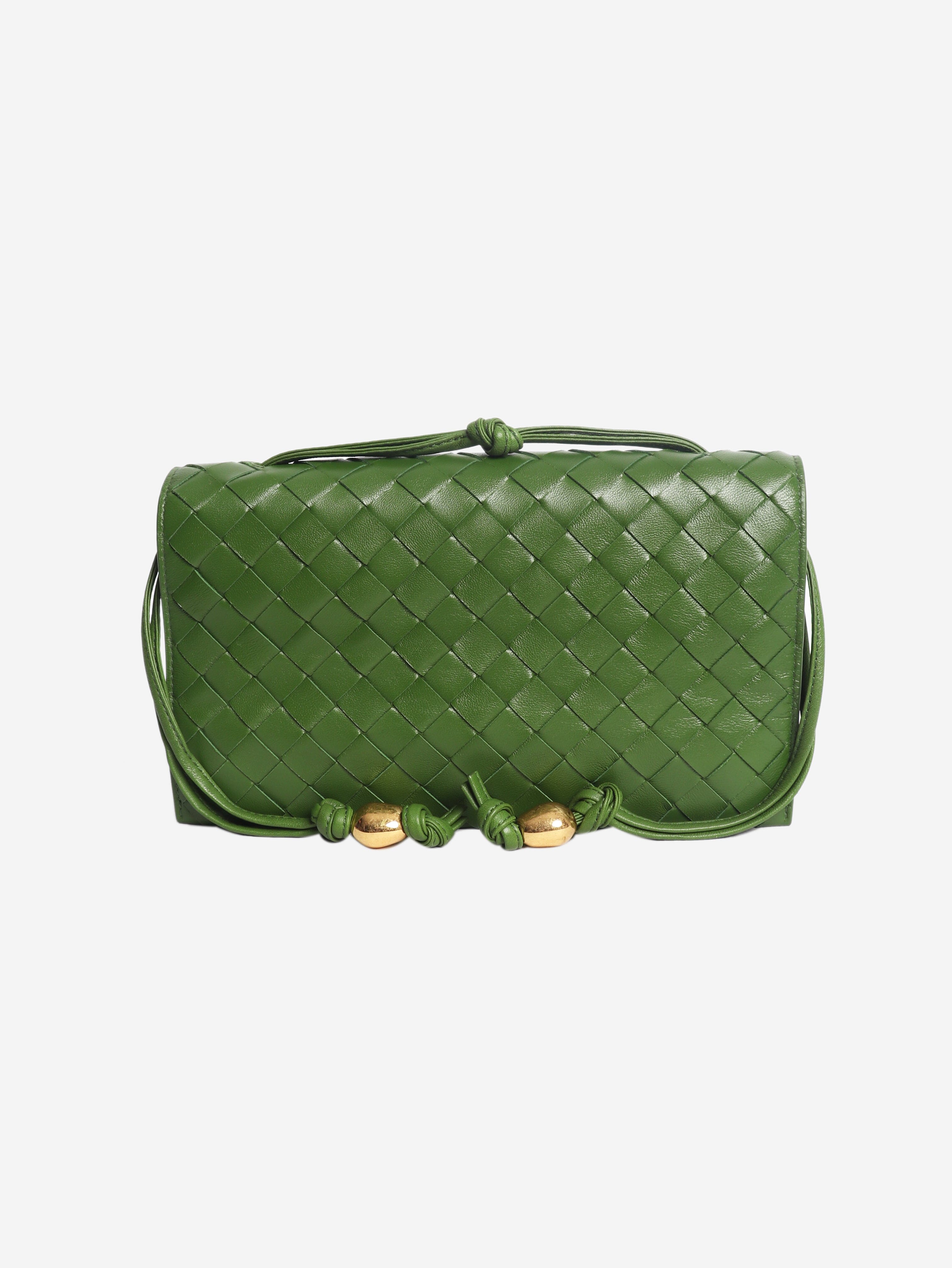 Green Trio leather shoulder bag Shoulder bags Bottega Veneta 