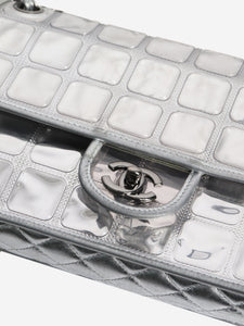 Chanel Silver 2006 vinyl and lambskin Ice Cube shoulder bag