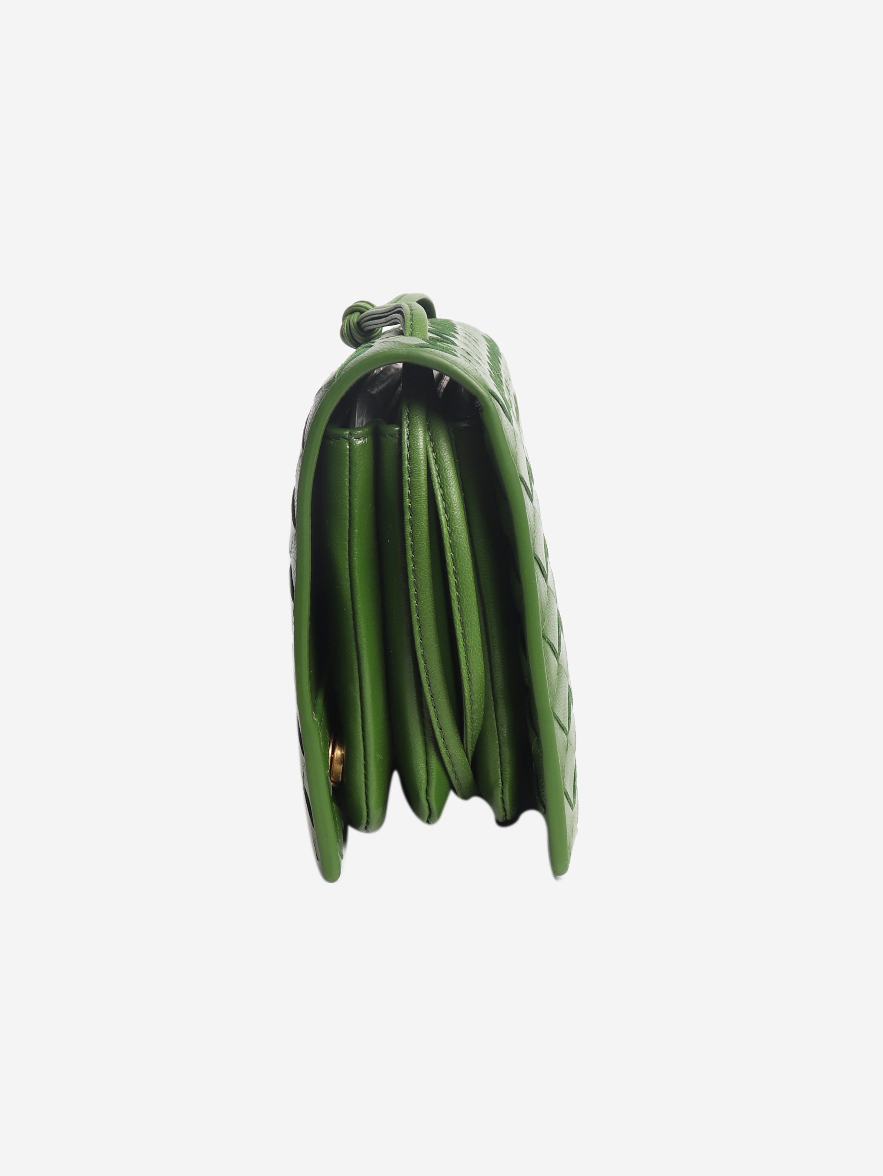 Green Trio leather shoulder bag Shoulder bags Bottega Veneta 