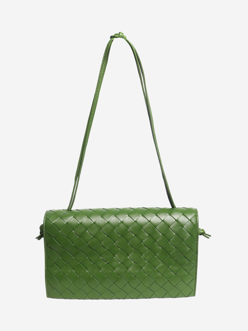 Green Trio leather shoulder bag Shoulder bags Bottega Veneta 