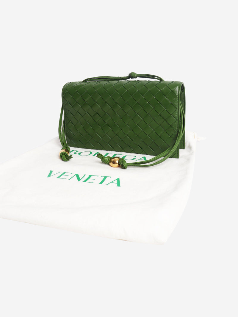 Green Trio leather shoulder bag Shoulder bags Bottega Veneta 