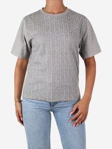 Balenciaga Grey reflective print t-shirt - size M