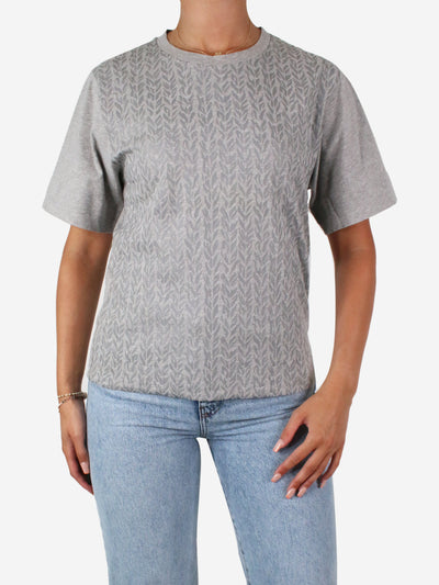 Grey reflective print t-shirt - size M Tops Balenciaga 