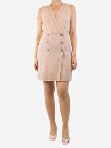 Dolce & Gabbana Himalyan pink sleeveless double-breasted dress - size UK 8