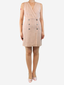 Dolce & Gabbana Himalyan pink sleeveless double-breasted dress - size UK 8