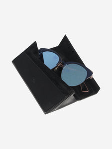 Christian Dior Blue reflective polarized sunglasses