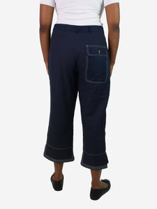 Loewe Dark blue cropped trousers - size UK 16