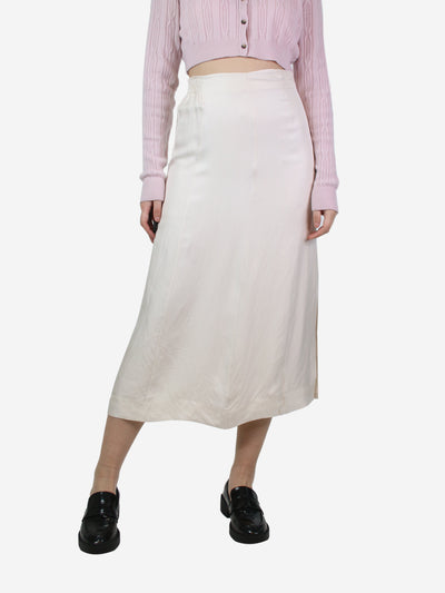 Cream silk slit skirt - size UK 10 Skirts Prada 