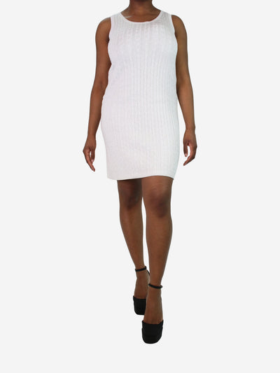 Silver sleeveless lurex cable knit dress - size L Dresses Ralph Lauren 