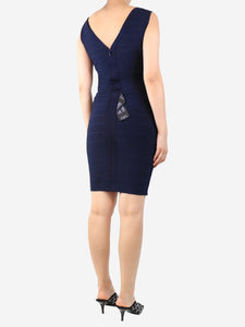 Herve Leger Navy bandage dress - size M