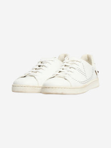 Sign of the Times White Backnet leather trainers - size EU 36.5