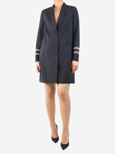 Brunello Cucinelli Charcoal longline blazer - size UK 10
