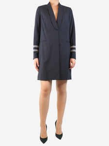 Brunello Cucinelli Charcoal longline blazer - size UK 10