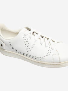 Sign of the Times White Backnet leather trainers - size EU 36.5