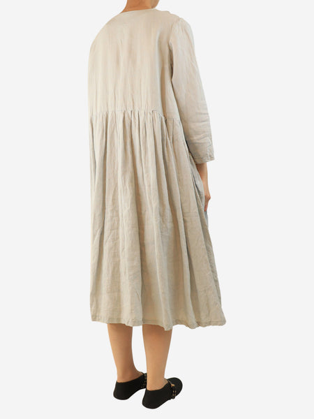 Duck egg linen dress - One size alternate image