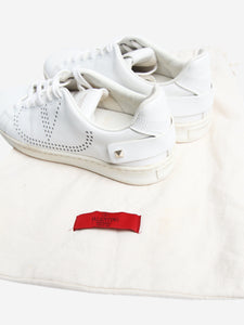 Sign of the Times White Backnet leather trainers - size EU 36.5