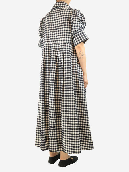 Black gingham midi dress - size M alternate image
