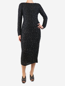 Missoni Black sequin midi dress - size UK 12