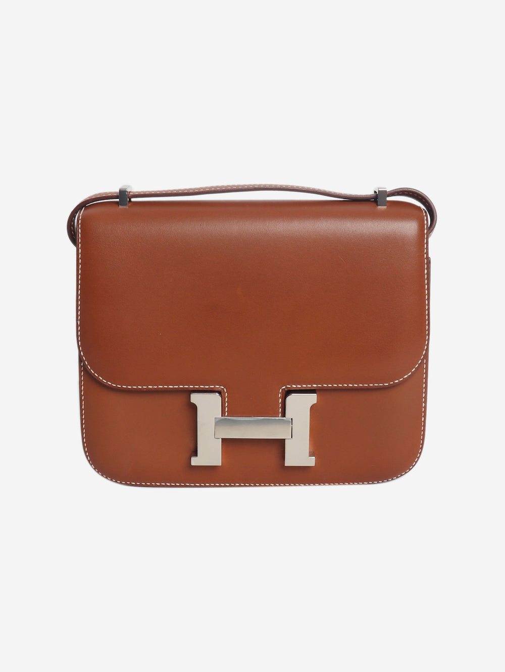 Brown box leather Constance bag Cross Body Bags Hermes 
