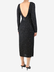 Missoni Black sequin midi dress - size UK 12