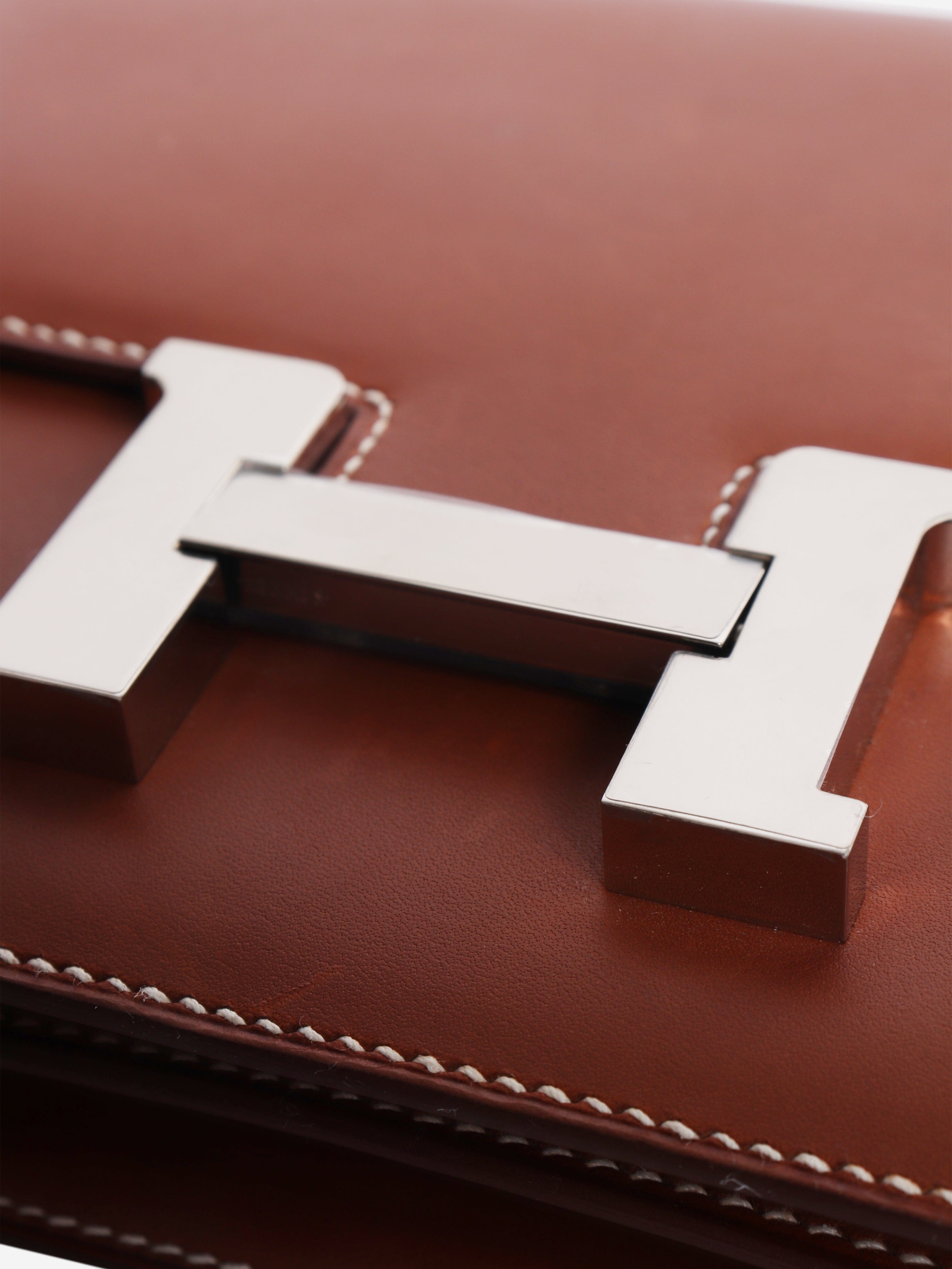 Brown box leather Constance bag Cross Body Bags Hermes 