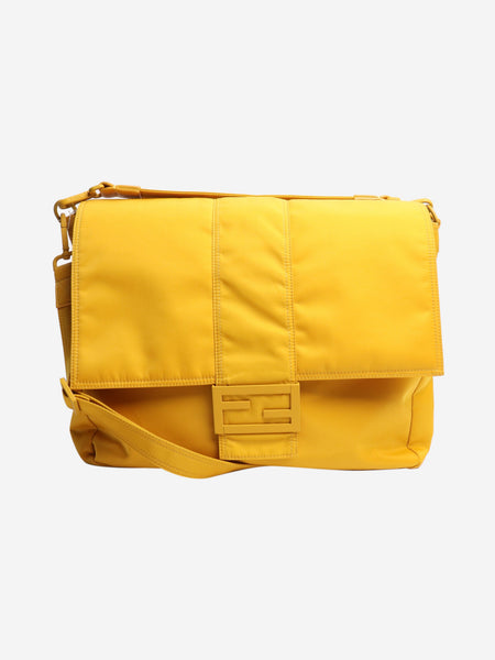 Yellow Econyl nylon baguette crossbody bag product image