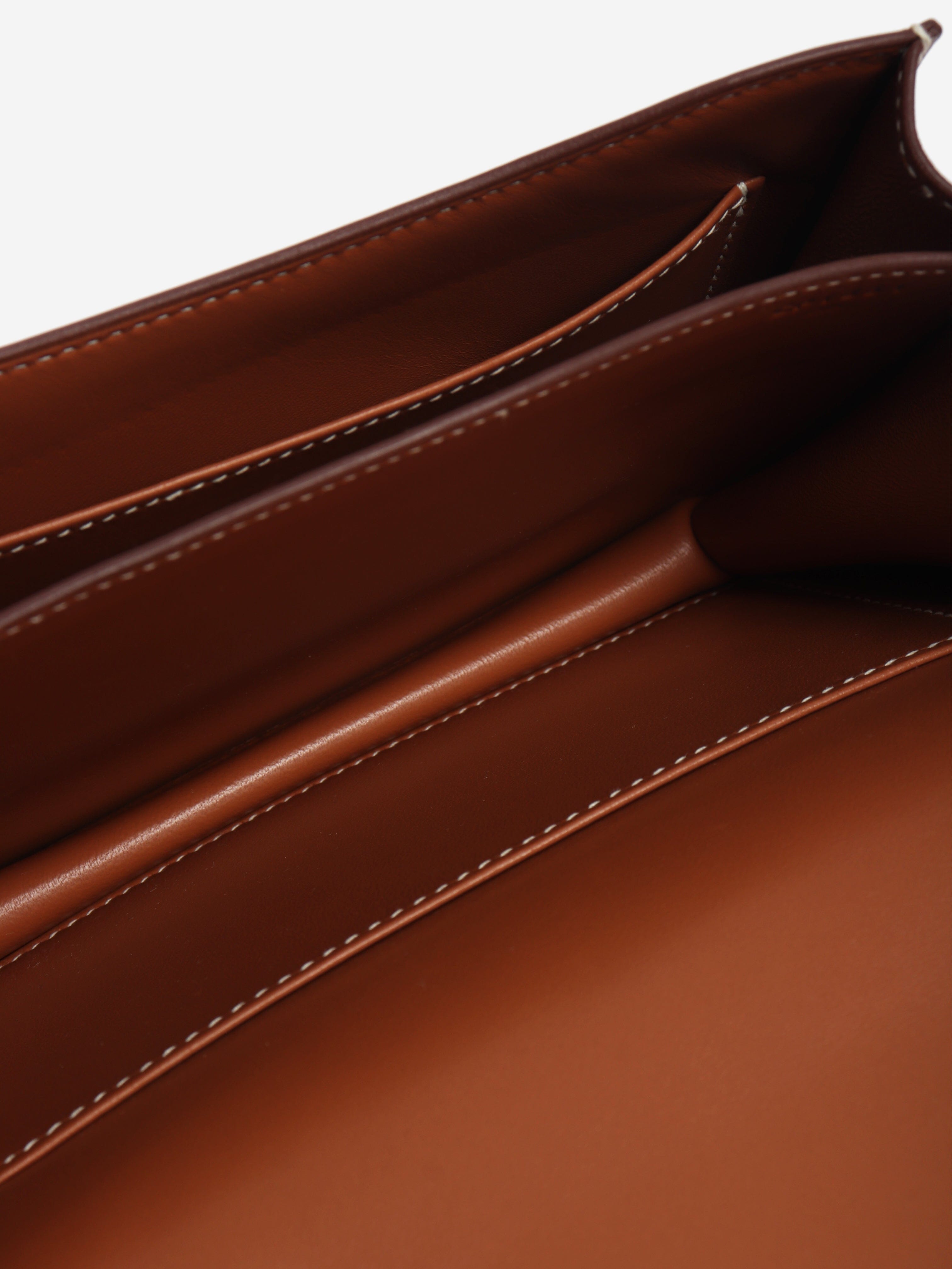 Brown box leather Constance bag Cross Body Bags Hermes 