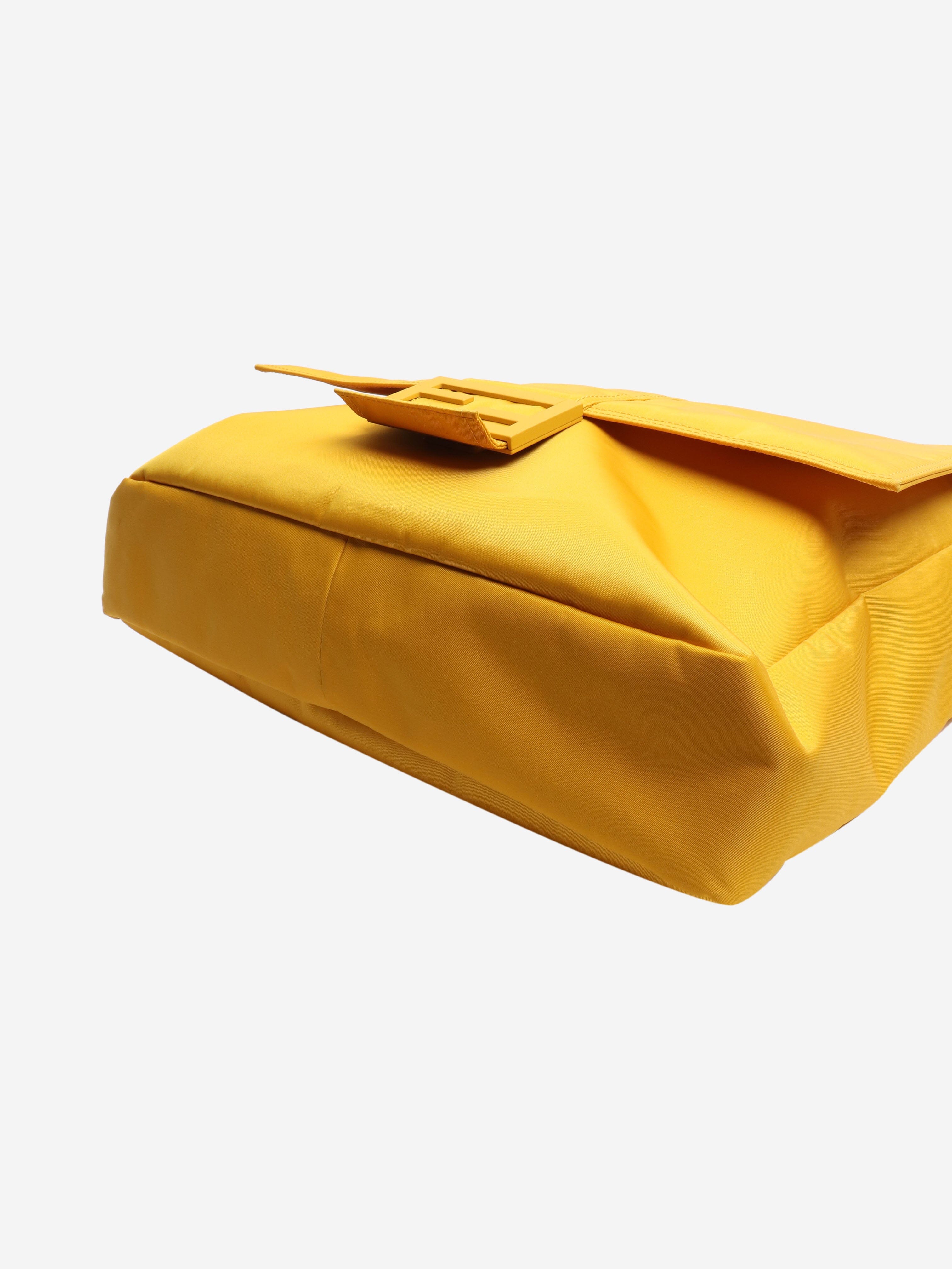 Yellow Econyl nylon baguette crossbody bag Shoulder bags Fendi 