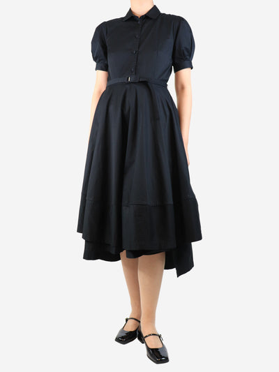 Co Black belted midi dress - size S Dresses Co 