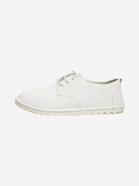 White lace-up leather shoes - size EU 38.5 product image