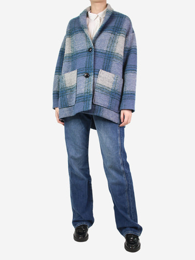 Blue plaid wool-blend coat - size UK 6 Coats & Jackets Isabel Marant Etoile 