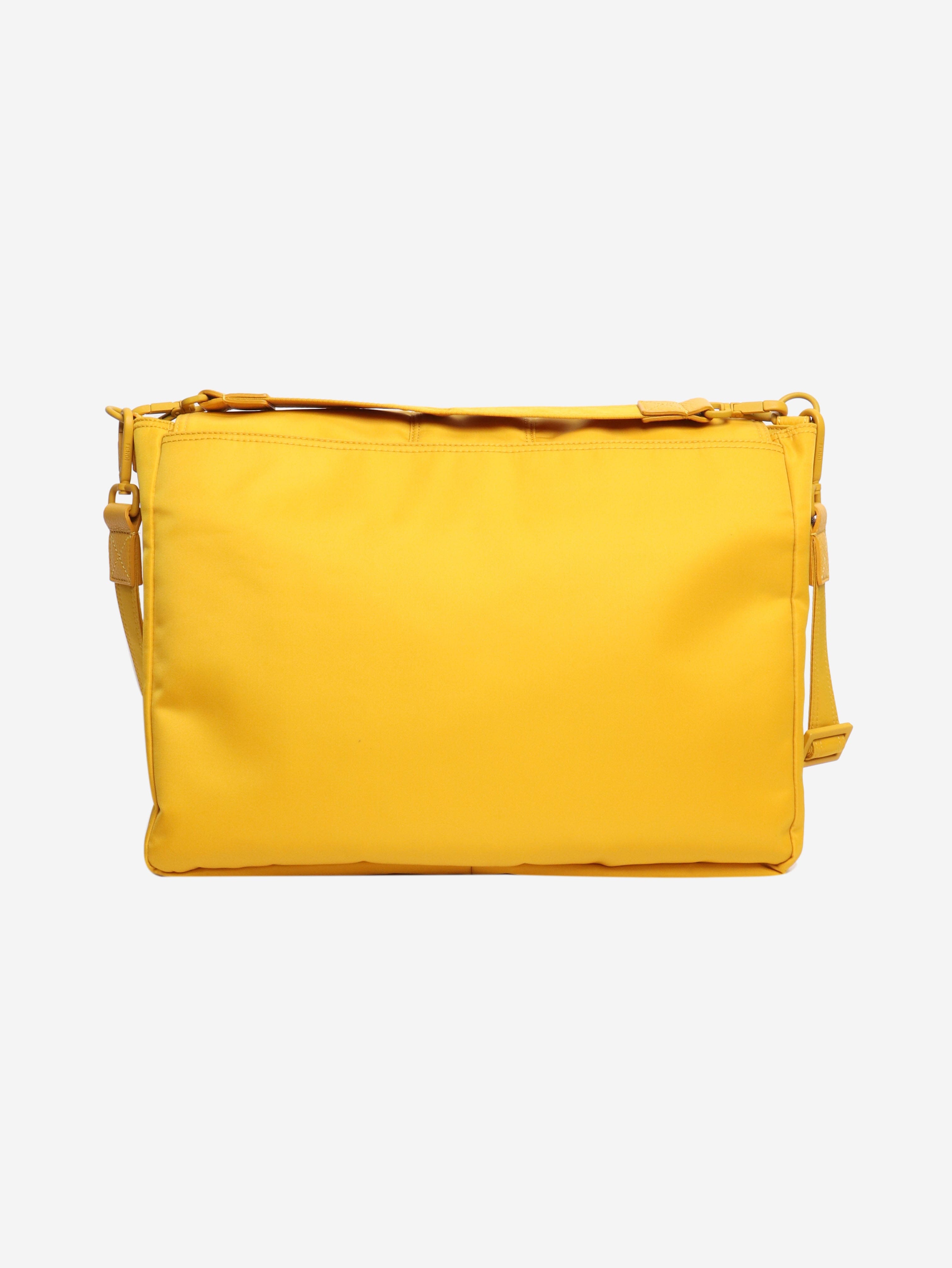 Yellow Econyl nylon baguette crossbody bag Shoulder bags Fendi 