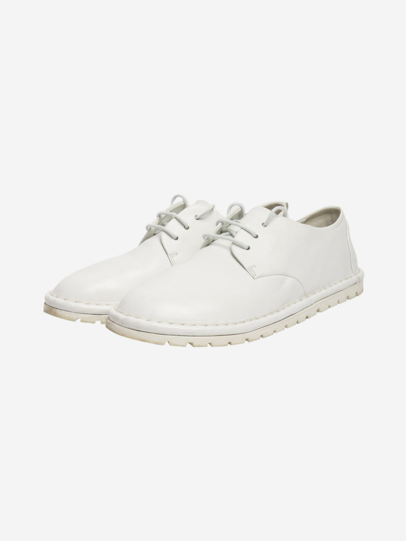 White lace-up leather shoes - size EU 38.5 Trainers Marsell 
