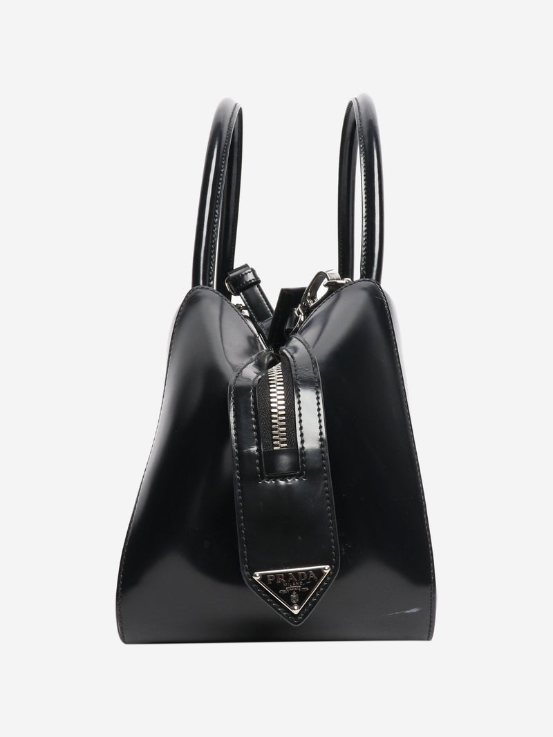 Black Supernova brushed leather tote bag - size Bags Prada 