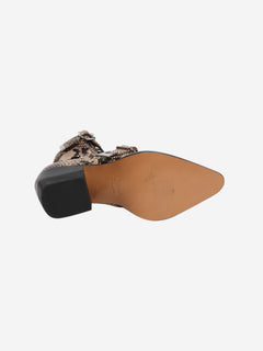 Brown snakeskin printed boots - size EU 36.5 (UK 3.5)