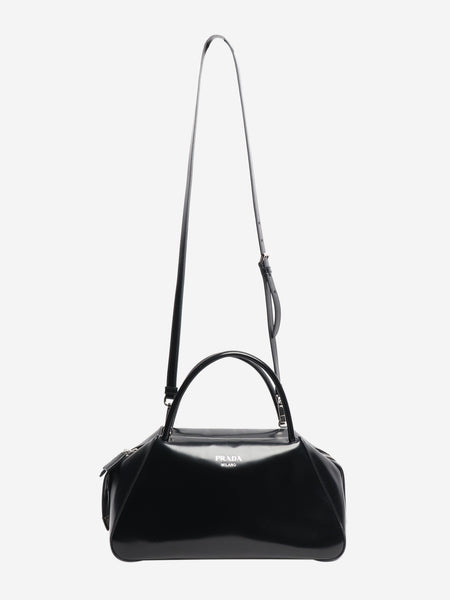Black Supernova brushed leather tote bag alternate image