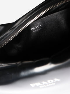 Black Supernova brushed leather tote bag - size Bags Prada 